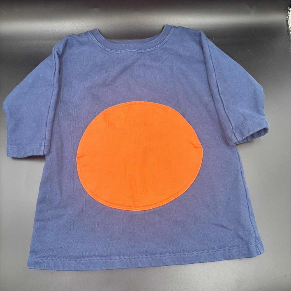 COS Collection of Style Girls Dress Cotton Blue Orange Circle Dot Size 1-2Y